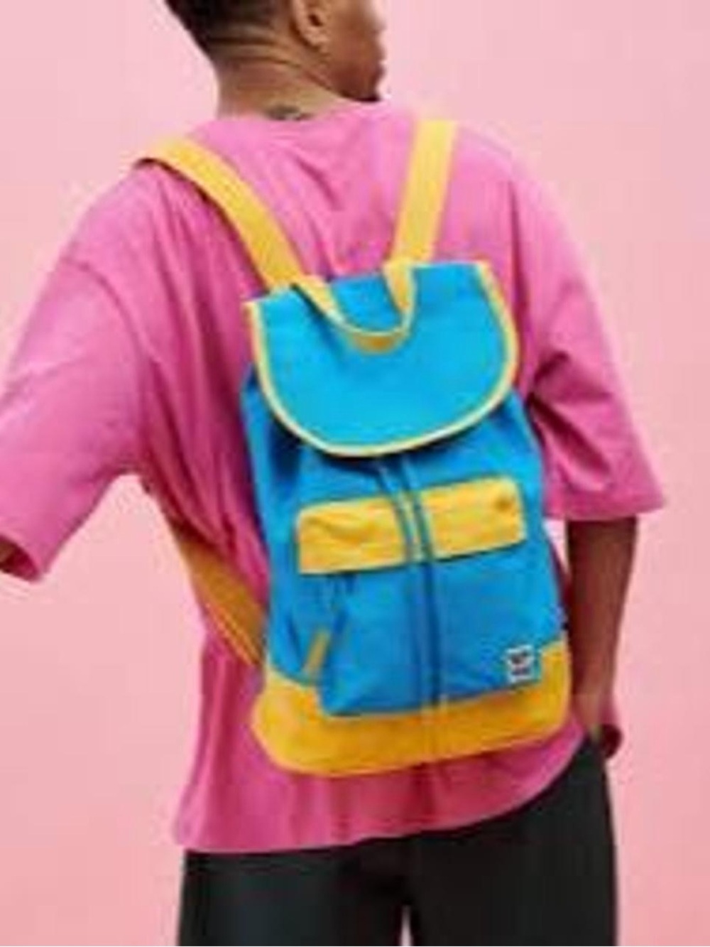 Lucy & Yak Blue and Yellow Finley Casual Backpack